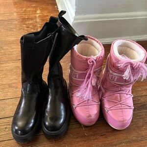 Moon Boot and Zara boots
